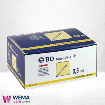 WEMA care GmbH - Medizinprodukte-Lieferant aus Bergisch Gladbach 21 BD Micro-Fine+ Insulinspritzen mit Kanüle 0,33×8 mm U40 0,5ml