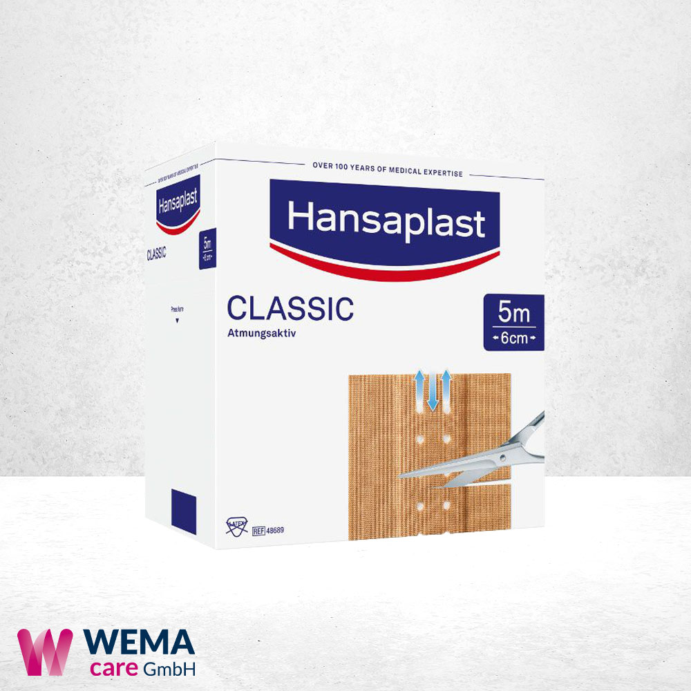 Hansaplast Classic Pflaster 5m Großpackungen 3 Hansaplast Classic Pflaser, 5 m Großpackung,