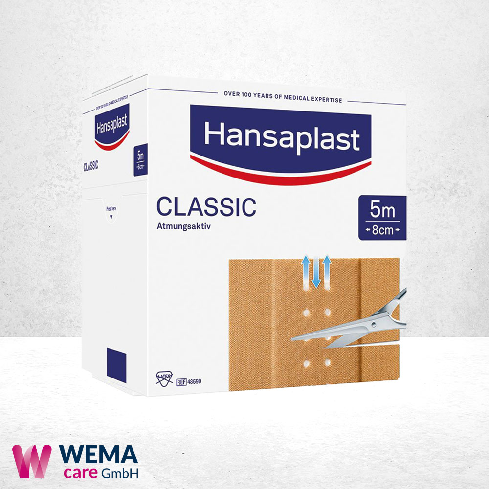 Hansaplast Classic Pflaster 5m Großpackungen 2 Hansaplast Classic Pflaser, 5 m Großpackung,