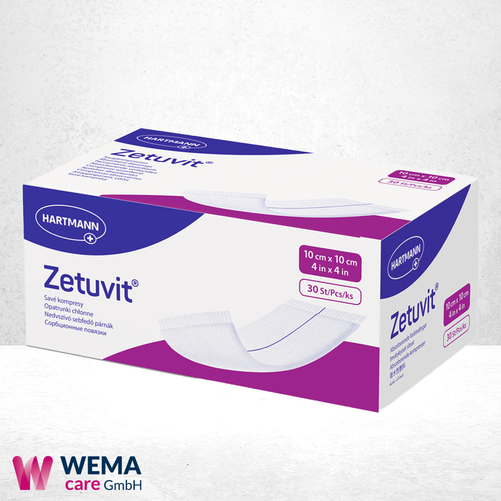 Zetuvit Saugkompressen unsteril 10x10 cm 1 Zetuvit Saugkompressen unsteril, 413801,