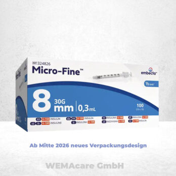 WEMA care GmbH - Medizinprodukte-Lieferant aus Bergisch Gladbach 15 Micro-Fine Insulinspritzen U100, 0,3ml, mit Kanüle 0,3×8,0mm