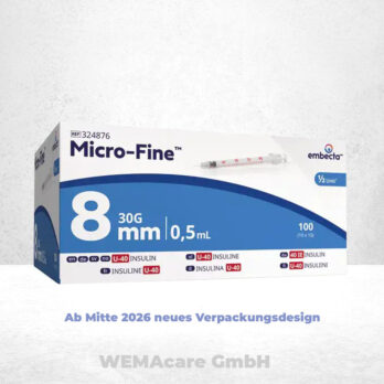 WEMA care GmbH - Medizinprodukte-Lieferant aus Bergisch Gladbach 15 Micro-Fine Insulinspritzen mit Kanüle U40, 0,5 ml, 0,33×8 mm