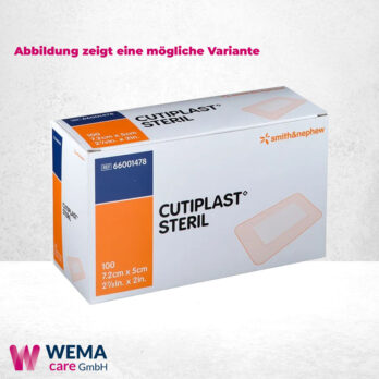 WEMA care GmbH - Medizinprodukte-Lieferant aus Bergisch Gladbach 27 Cutiplast steril 10×8 cm Wundverband, 50 Stück